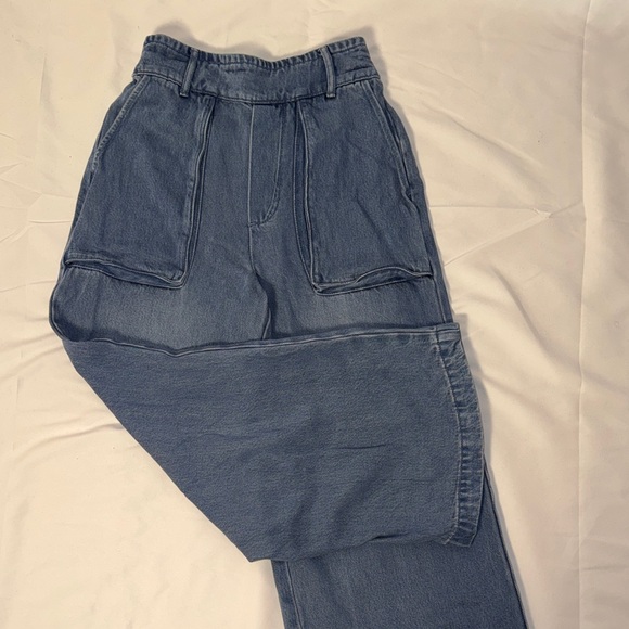 Casual Blue Wide-Leg Jeans for Women - Picture 4 of 8